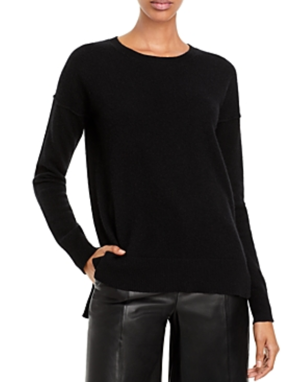 AQUA Cashmere High Low Cashmere Sweater