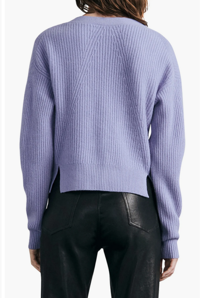 rag & bone Pierce Rib Knit Cashmere Cardigan