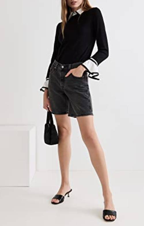 Alice and Olivia Justina Woven Combo Top