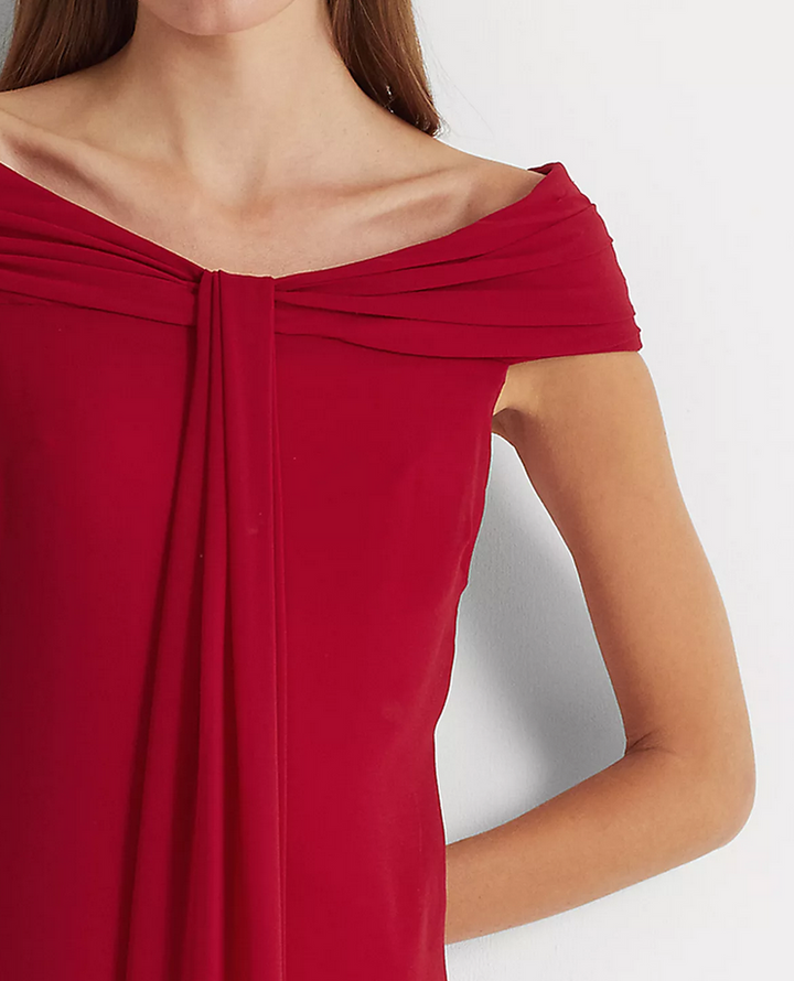 LAUREN RALPH LAUREN Off-the-Shoulder Chiffon Gown
