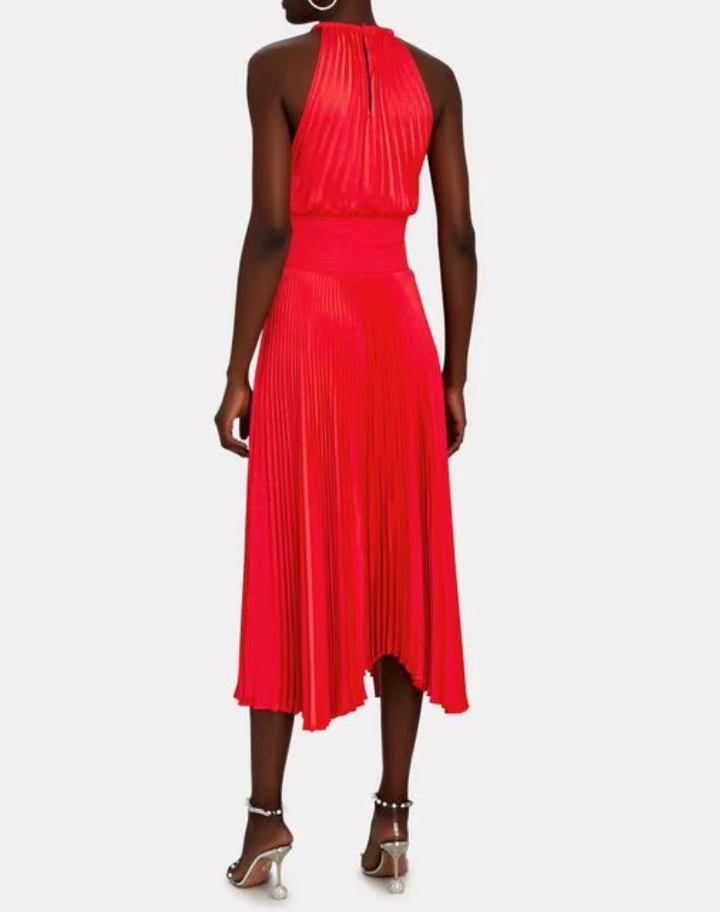 A.L.C. Renzo II Pleated Halter Dress