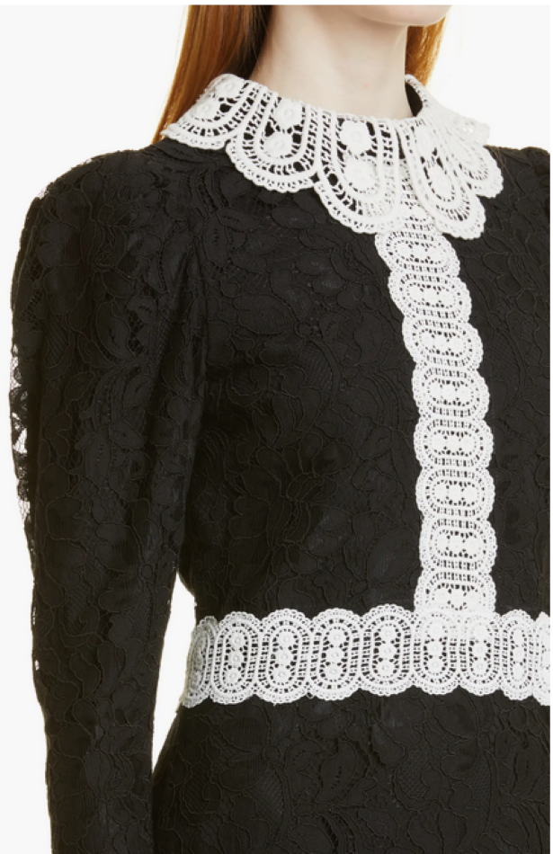 Alice and Olivia Kaitlyn Lace Mini Dress