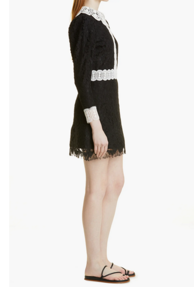 Alice and Olivia Kaitlyn Lace Mini Dress