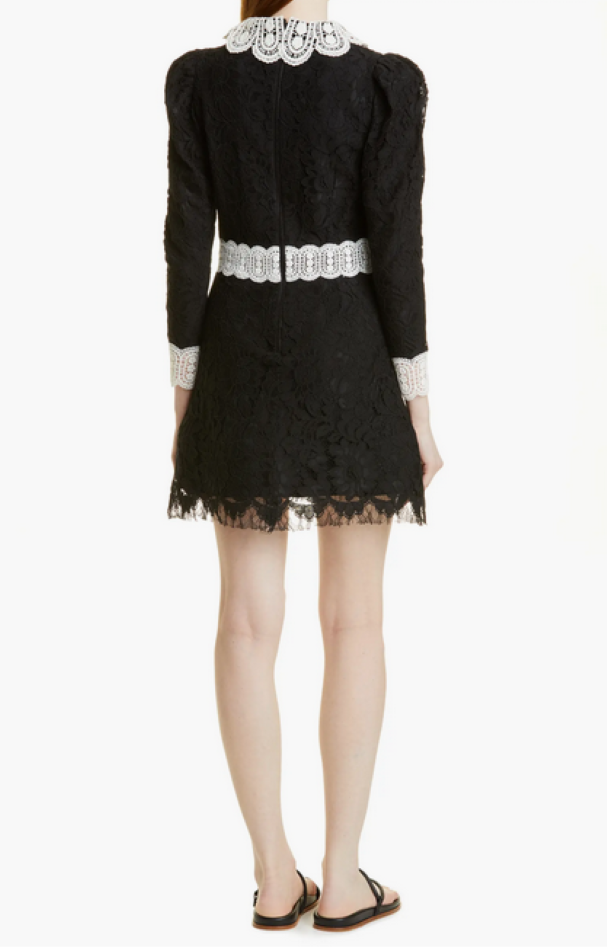 Alice and Olivia Kaitlyn Lace Mini Dress