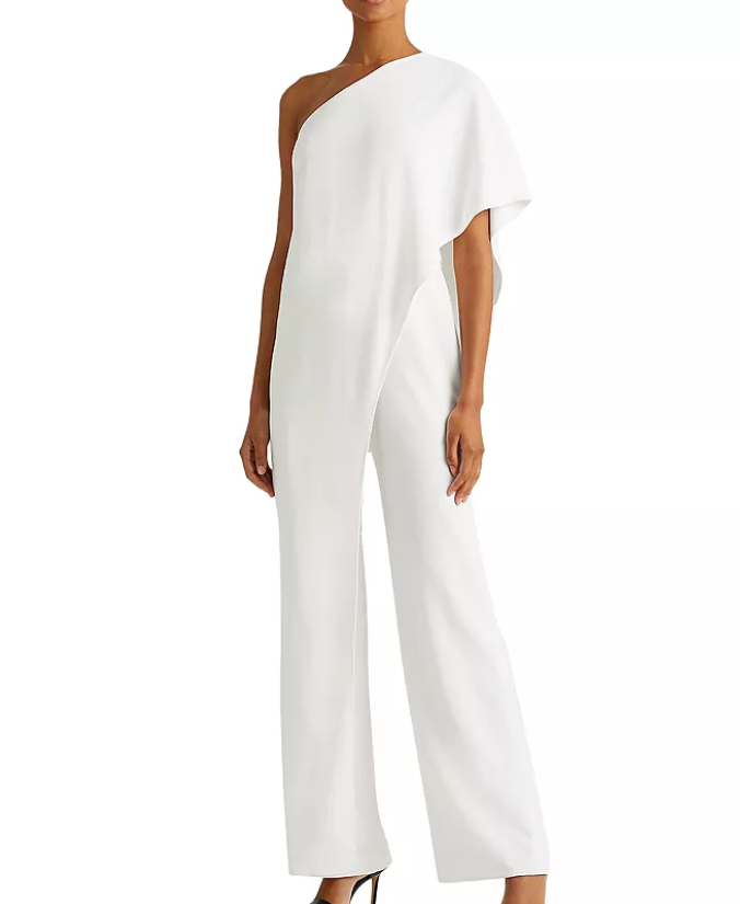 Lauren Ralph Lauren Tiered One-Shoulder Jumpsuit