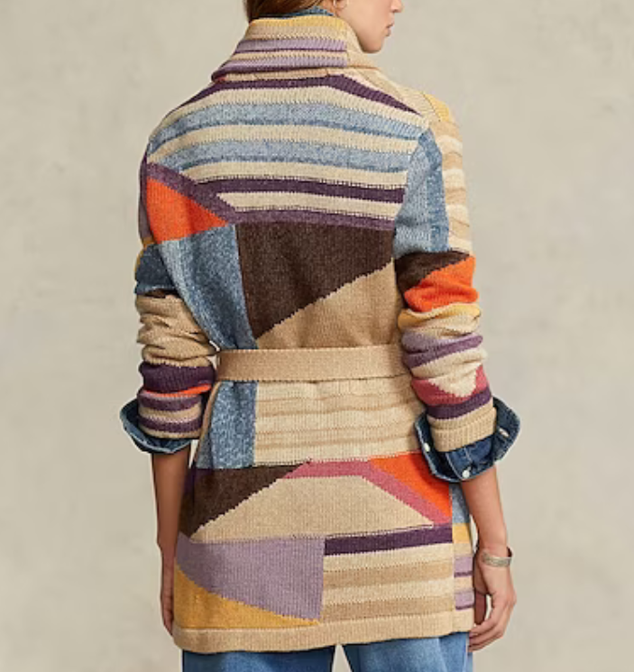 Ralph Lauren Linen Blend Open Front Cardigan