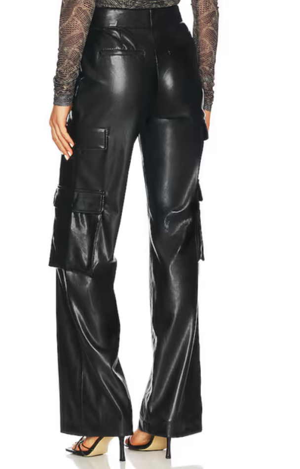 Alice and Olivia Faux Leather Flared Leg Pants