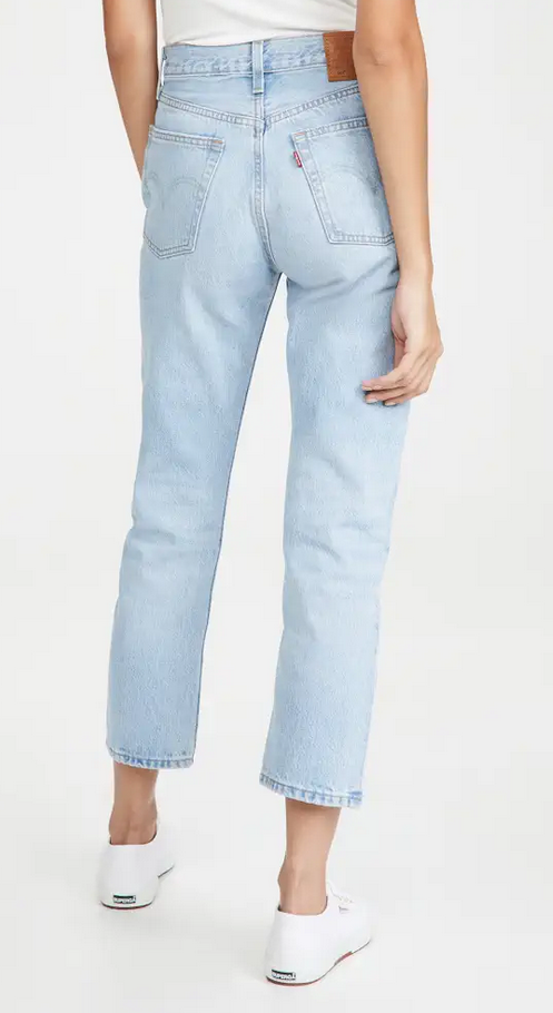 Levi's 501 Original High Rise Cropped Straight Leg Jeans