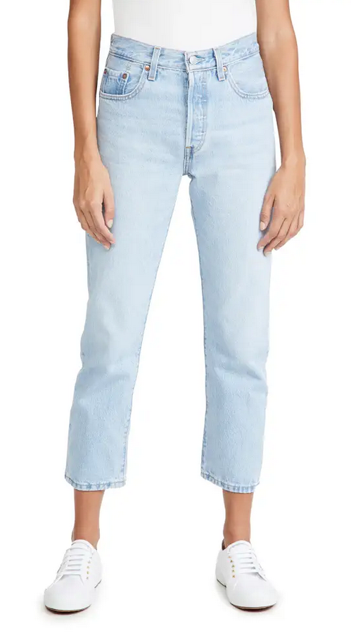 Levi's 501 Original High Rise Cropped Straight Leg Jeans