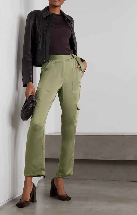 Jonathan Simkhai Carolina Belted Cargo Trousers