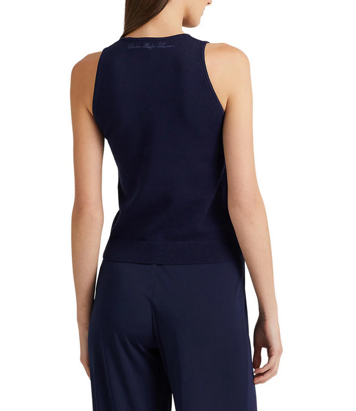LAUREN RALPH LAUREN Cotton-Blend Sleeveless Sweater