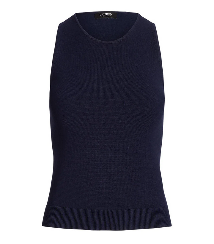 LAUREN RALPH LAUREN Cotton-Blend Sleeveless Sweater