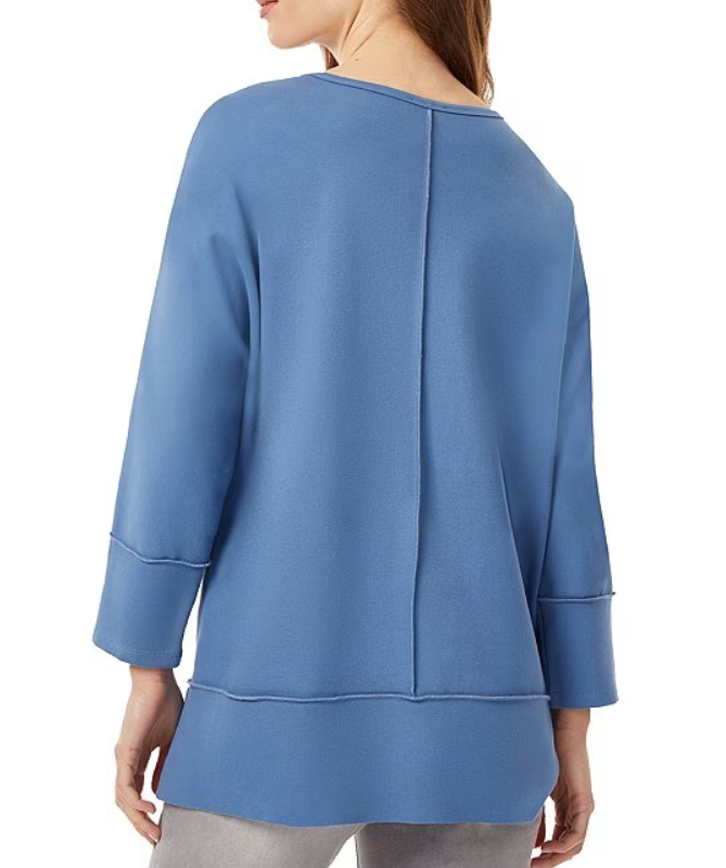 Jones New York Serenity 3/4 Dolman Sleeve Seam Detail Tunic