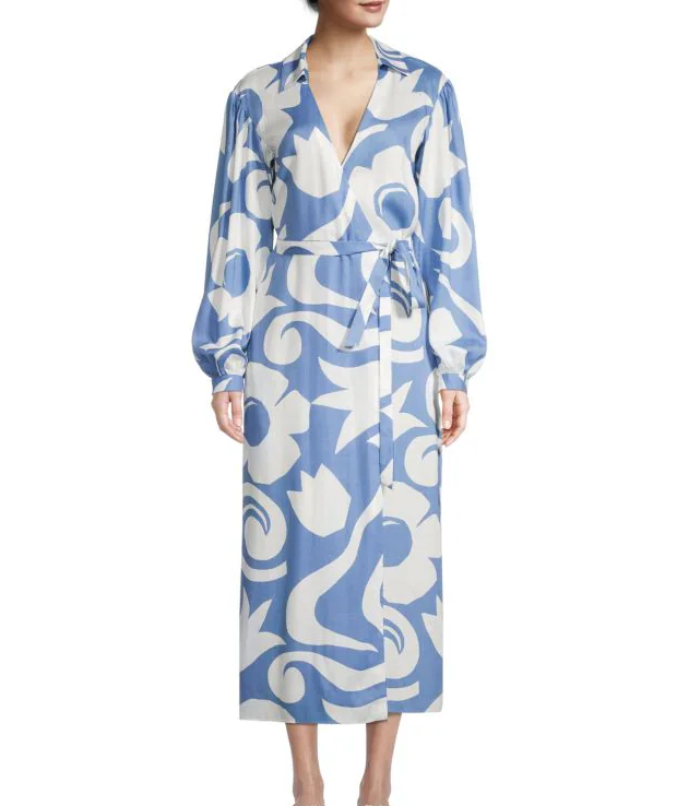 Rebecca Taylor Printed Wrap Dress