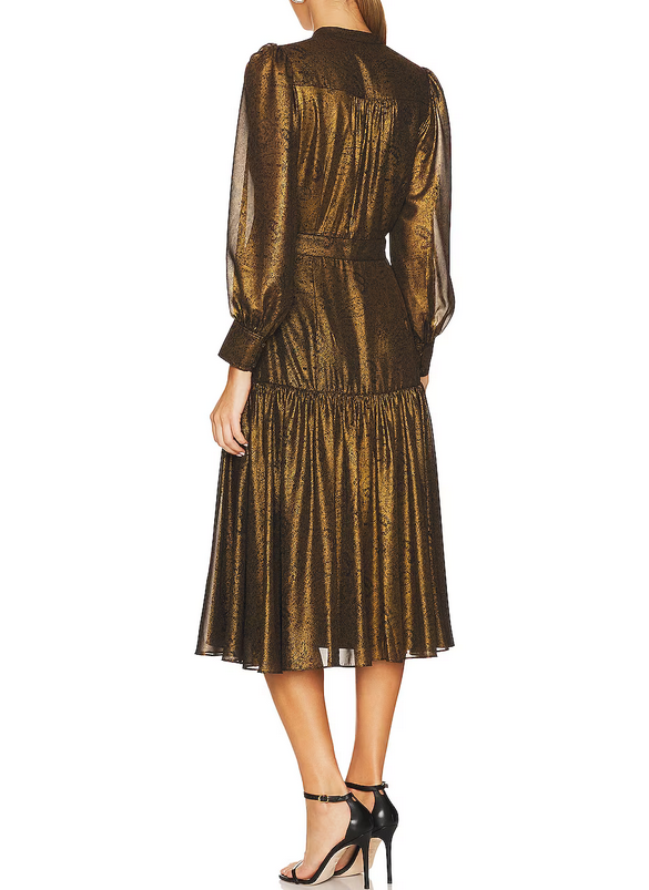 Joie Seesila Metallic Midi Dress