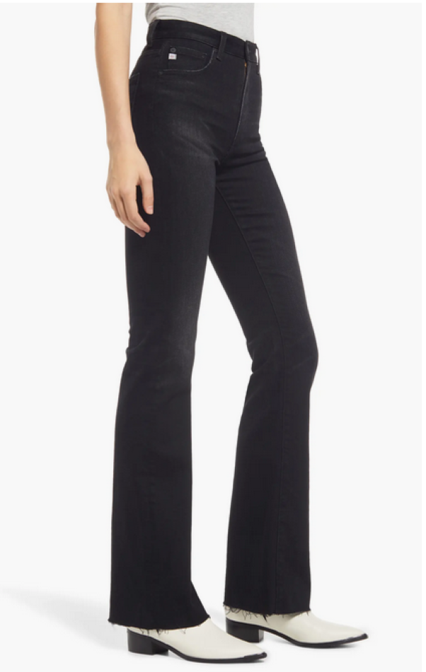 AG Adriano Goldschmied Alexxis High Waist Raw Hem Bootcut Jeans