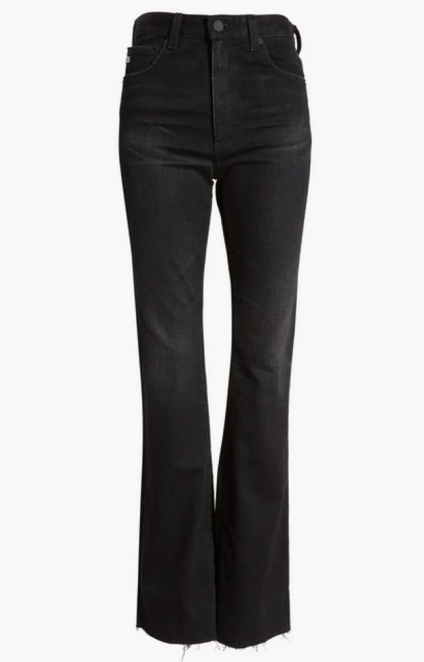 AG Adriano Goldschmied Alexxis High Waist Raw Hem Bootcut Jeans