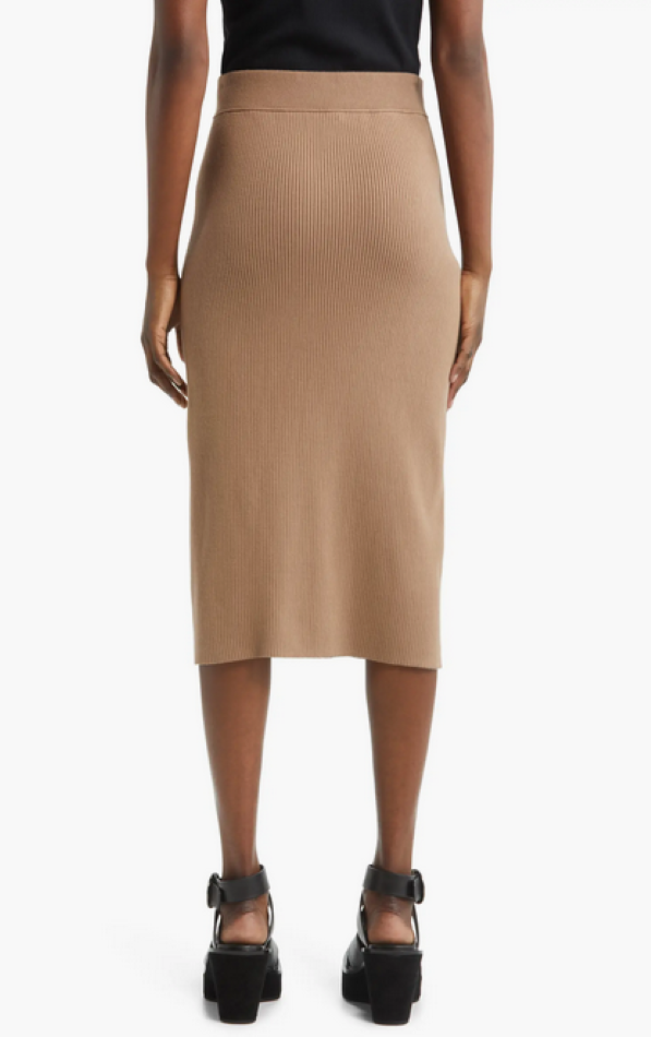 rag & bone Asher Button Ribbed Knit Pencil Skirt