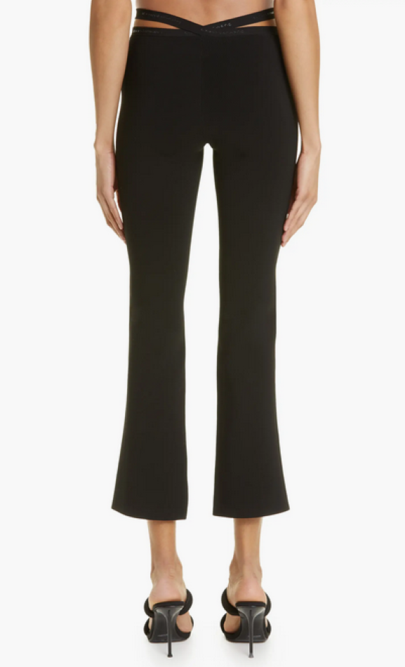 alexanderwang.t Crisscross  Logo Tape Cutout Flare Leggings