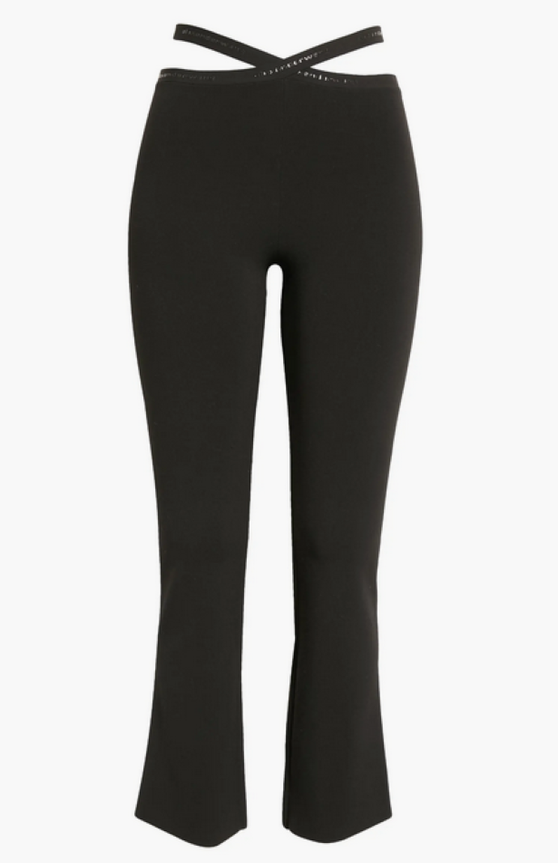 alexanderwang.t Crisscross  Logo Tape Cutout Flare Leggings