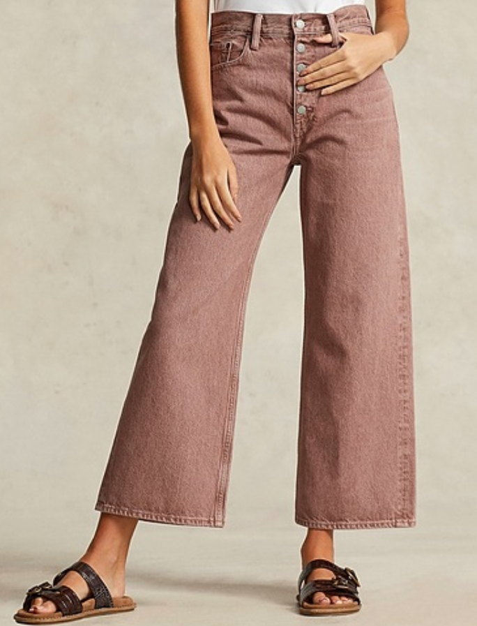 POLO RALPH LAUREN WIDE-LEG CROPPED JEANS
