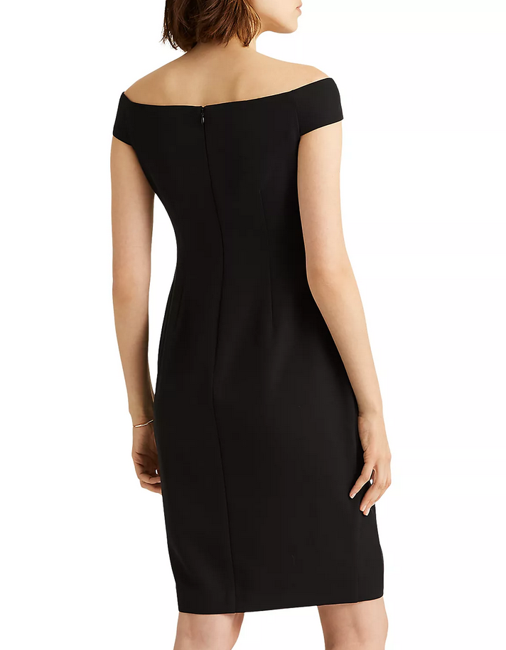 LAUREN RALPH LAUREN Crepe Off the Shoulder Cocktail Dress