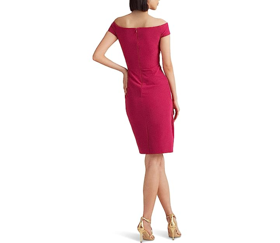 LAUREN Ralph Lauren Crepe Off-the-Shoulder Dress