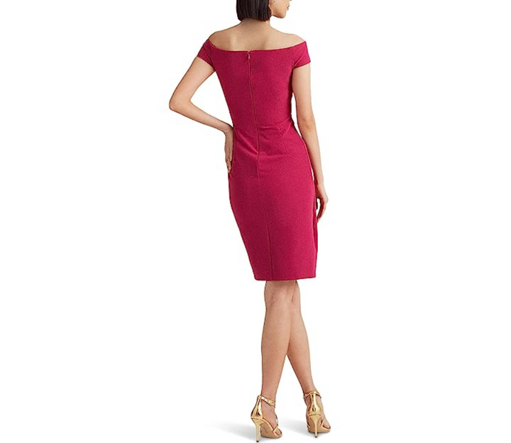 LAUREN Ralph Lauren Crepe Off-the-Shoulder Dress
