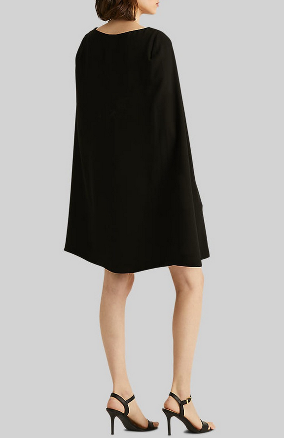 LAUREN Ralph Lauren Cape Georgette Cocktail Dress