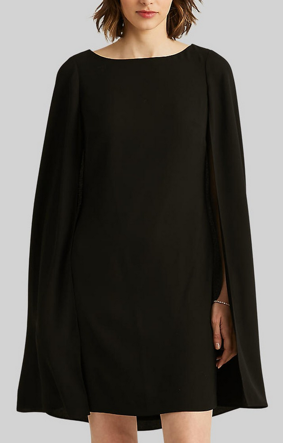 LAUREN Ralph Lauren Cape Georgette Cocktail Dress
