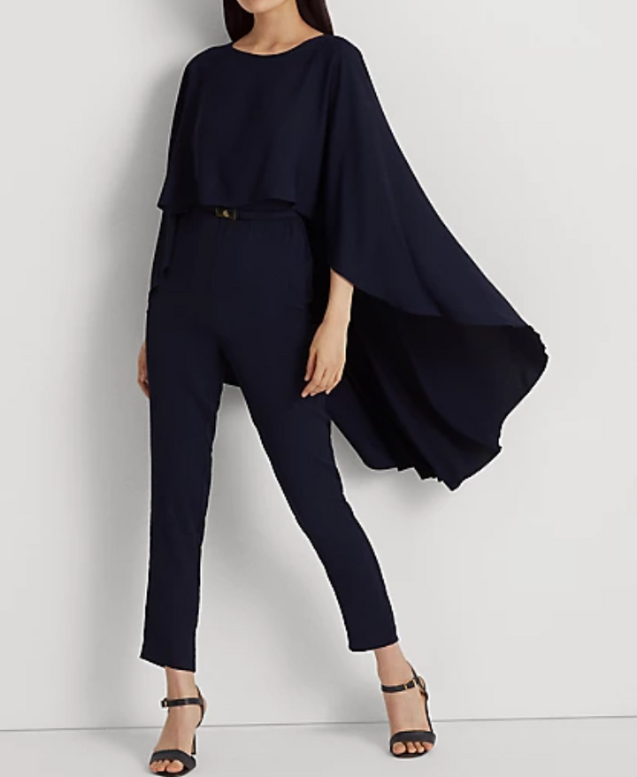 LAUREN RALPH LAUREN Cape Georgette Jumpsuit