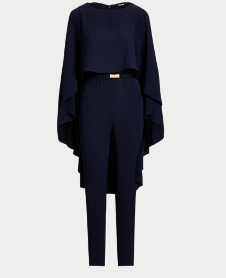 LAUREN RALPH LAUREN Cape Georgette Jumpsuit
