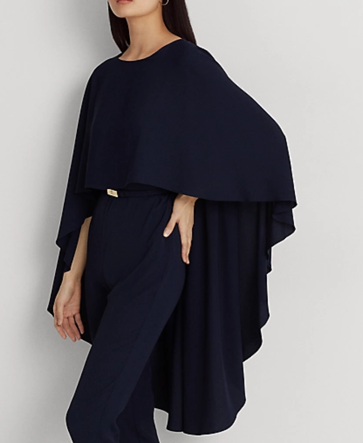 LAUREN RALPH LAUREN Cape Georgette Jumpsuit