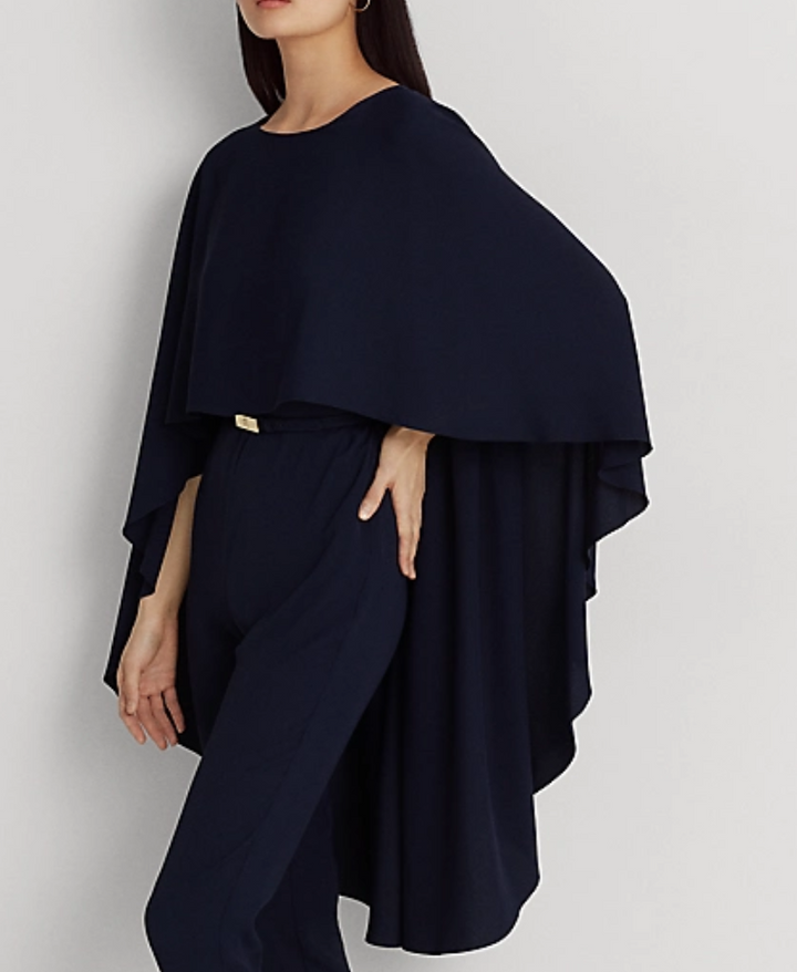 LAUREN RALPH LAUREN Cape Georgette Jumpsuit