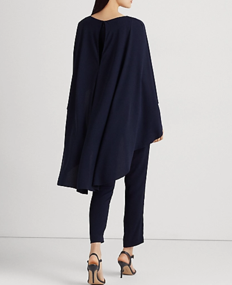 LAUREN RALPH LAUREN Cape Georgette Jumpsuit