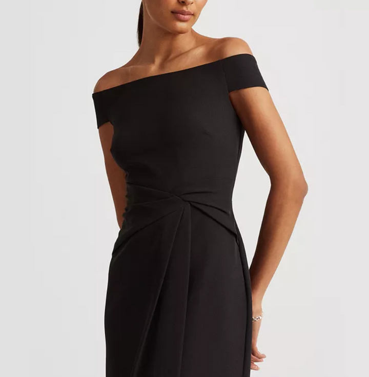 LAUREN RALPH LAUREN Off-The-Shoulder Column Gown