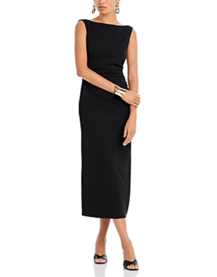 WAYF Mollie Ruched Midi Dress