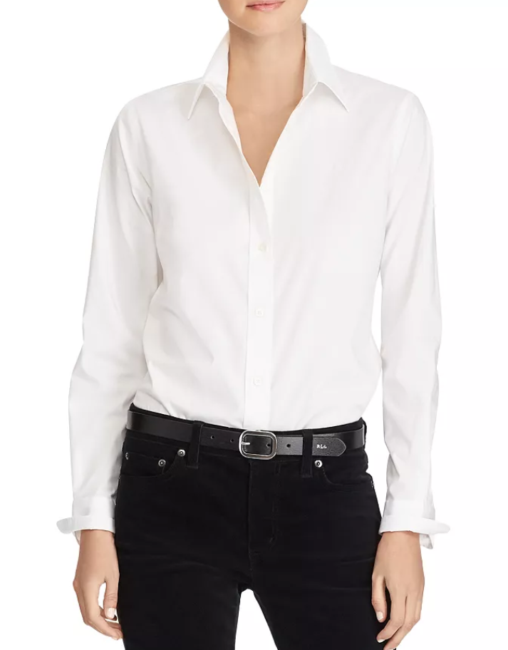 LAUREN RALPH LAUREN Non-Iron Straight-Fit Shirt