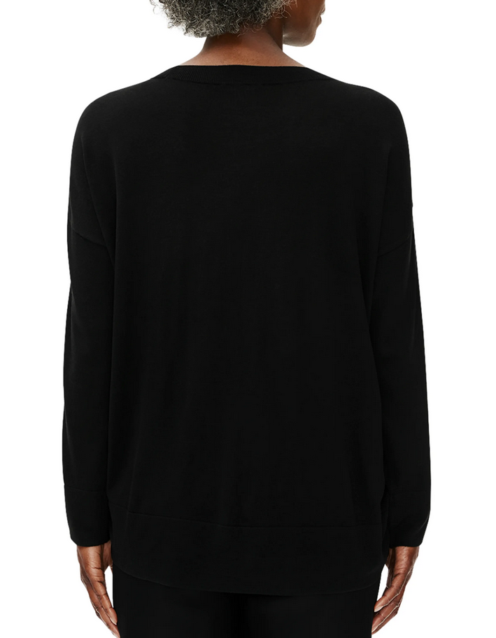 Eileen Fisher Petites Long-Sleeve Crewneck Top