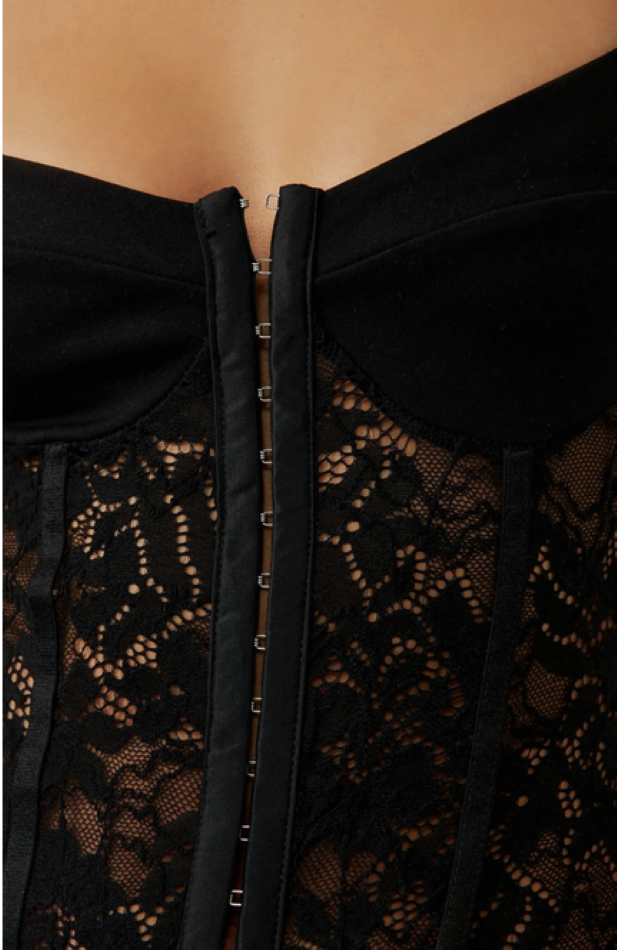 Free People Lace Night Rhythm Bodysuit