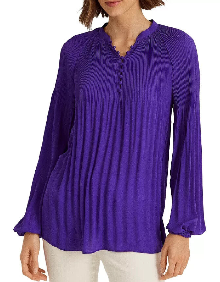 LAUREN RALPH LAUREN Blouson Sleeves Top