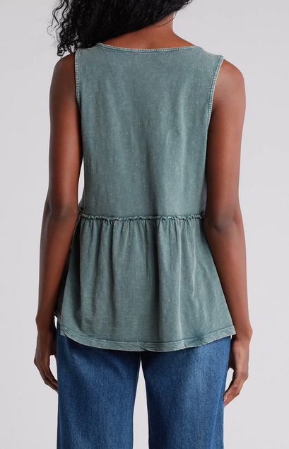 Lucky Brand Pintuck Cotton Tank Top