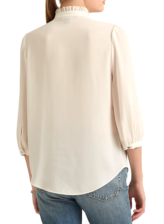 LAUREN RALPH LAUREN Button-Down Georgette Blouse