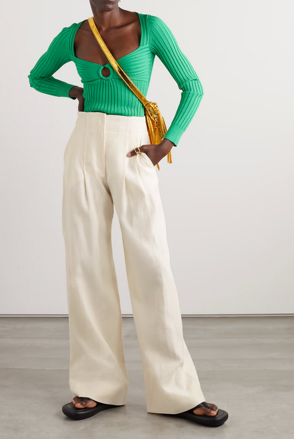 A.L.C. Bennett Pleated Wide Leg Pants