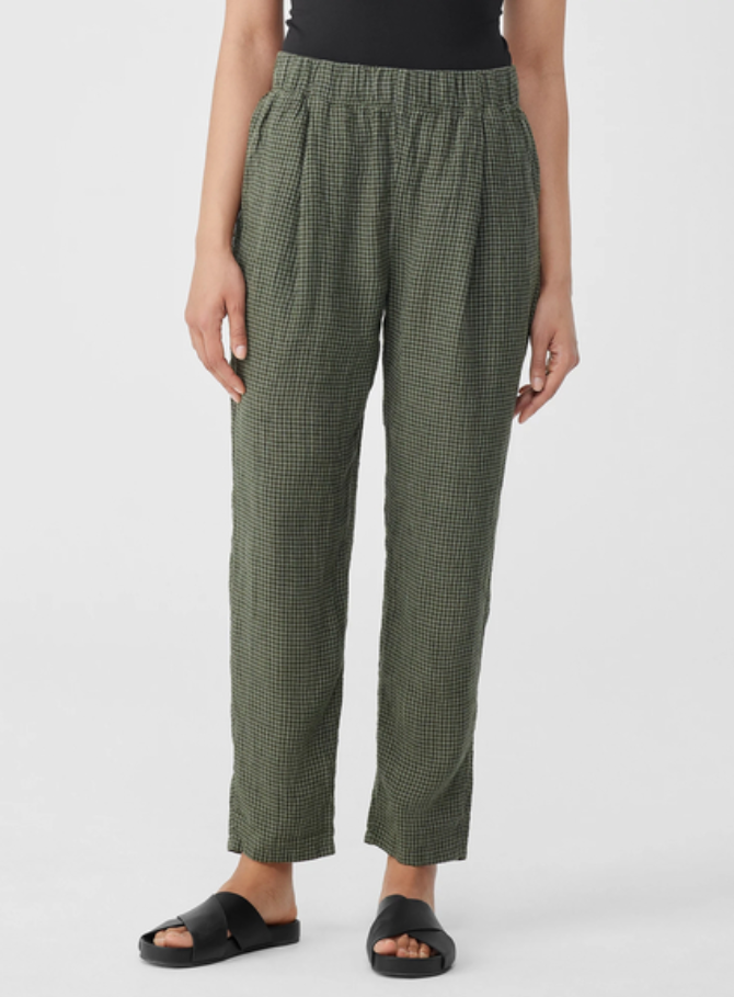 Eileen Fisher Organic Linen Tapered Ankle Pants