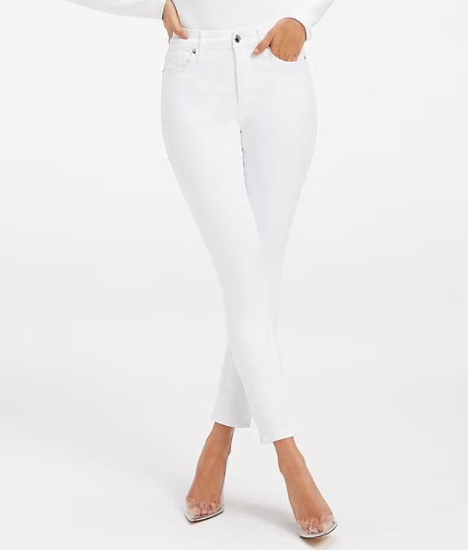 Good American High Rise Skinny Stretch Denim Cropped Jeans