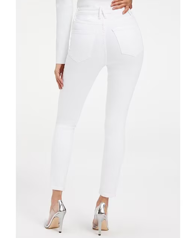 Good American High Rise Skinny Stretch Denim Cropped Jeans