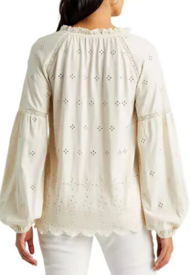 LAUREN RALPH LAUREN Plus Size Eyelet Jersey Tunic