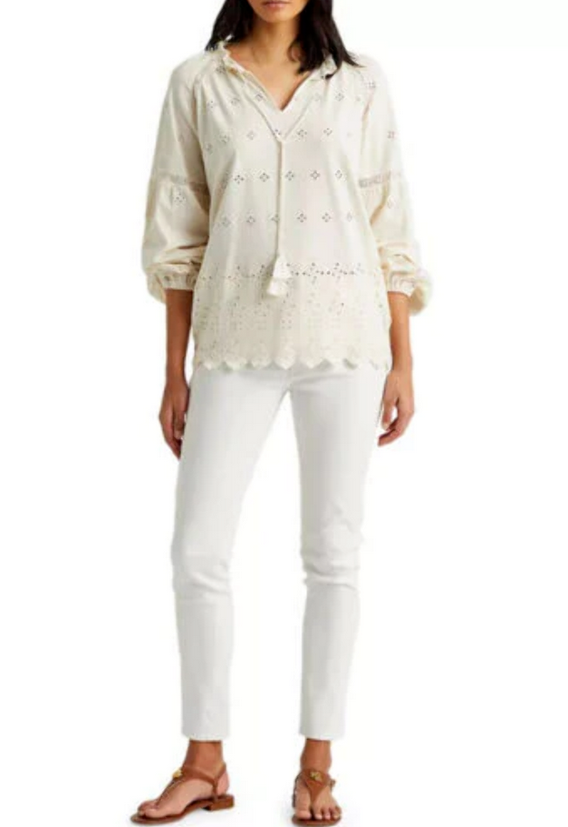 LAUREN RALPH LAUREN Plus Size Eyelet Jersey Tunic