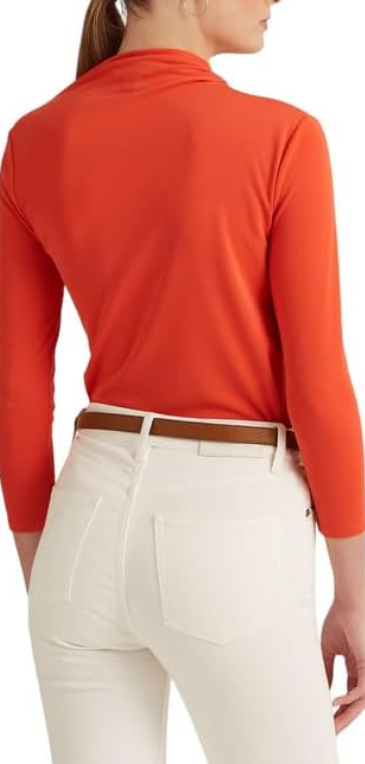 Lauren Ralph Lauren Asymmetrical Mockneck Top